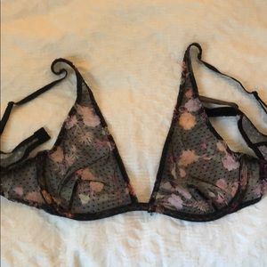Urban Outfitters floral sheer bralette